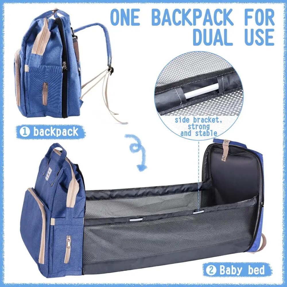 Sac à couches portable multifonctionnel