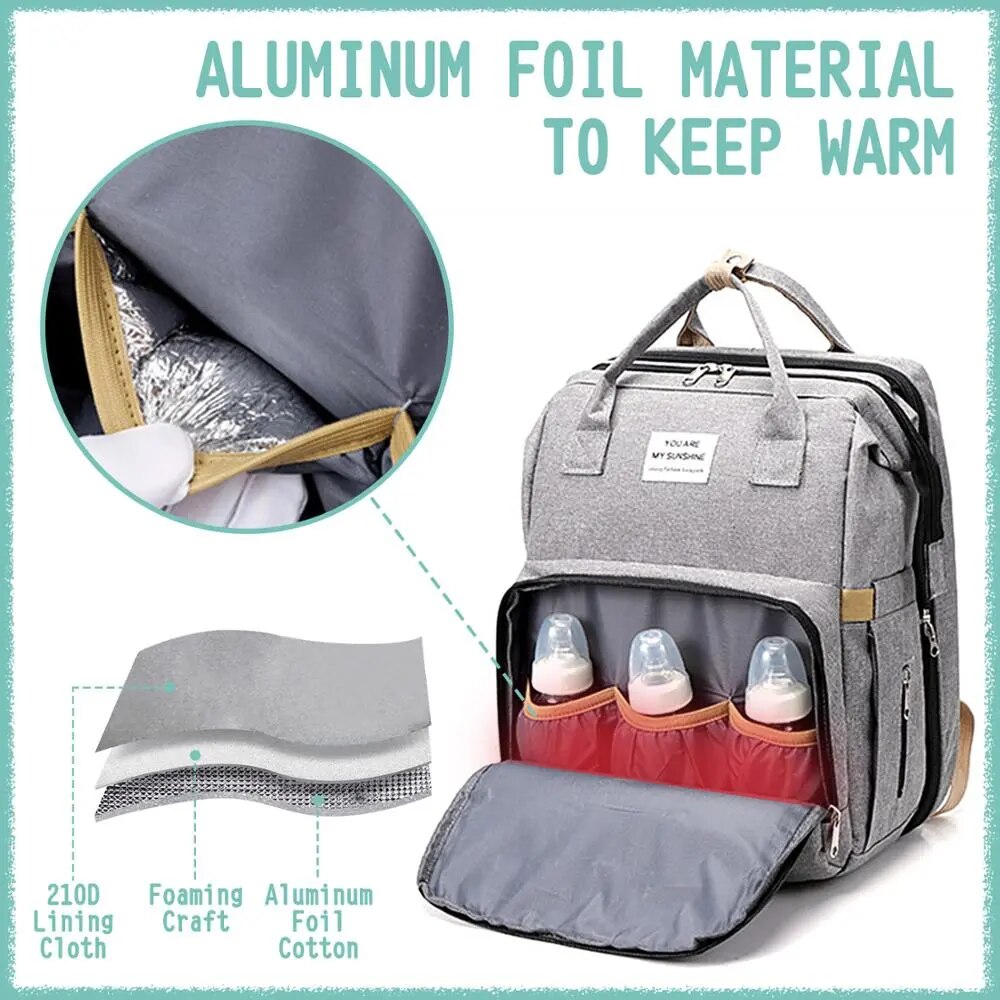 Sac à couches portable multifonctionnel