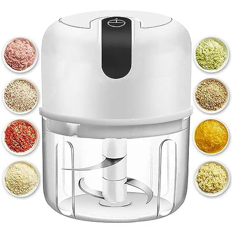 Hachoir électrique portatif rechargeable, petit hachoir sans fil